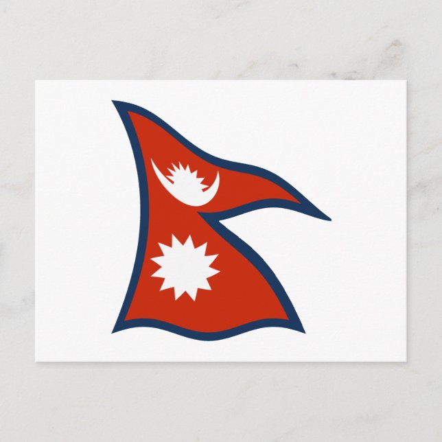Tarjeta postal de la bandera de Nepal (Anverso)