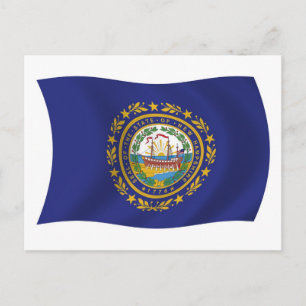 Tarjeta Postal de la Bandera de New Hampshire