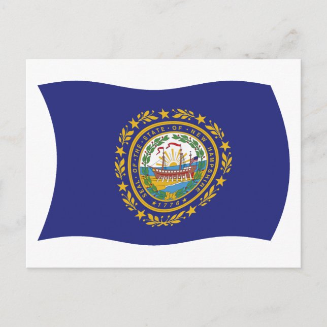 Tarjeta Postal de la Bandera de New Hampshire (Anverso)