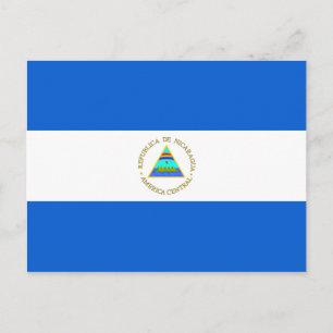 Tarjeta postal de la bandera de Nicaragua