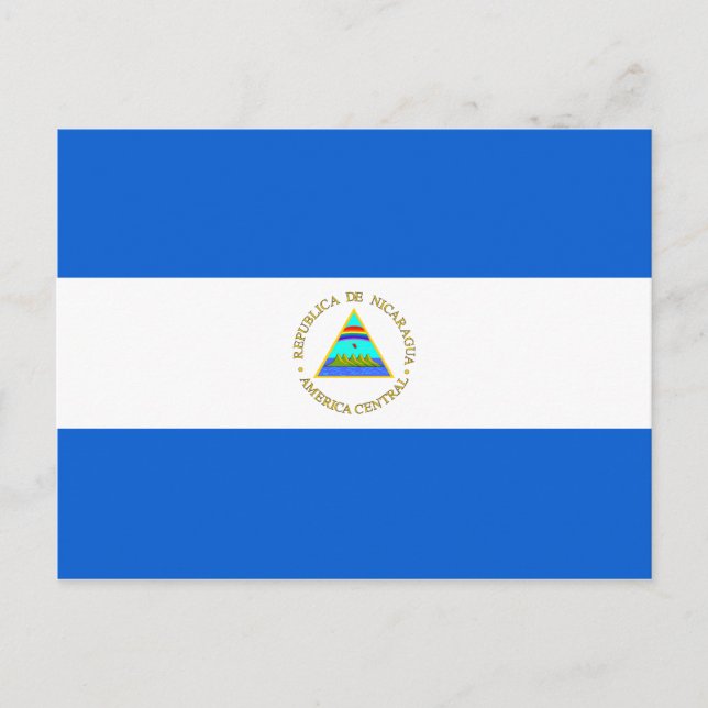 Tarjeta postal de la bandera de Nicaragua (Anverso)