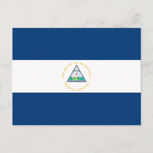 Tarjeta postal de la bandera de Nicaragua (Anverso)