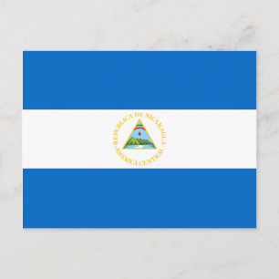 Tarjeta postal de la bandera de Nicaragua