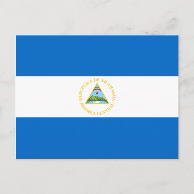 Tarjeta postal de la bandera de Nicaragua (Anverso)