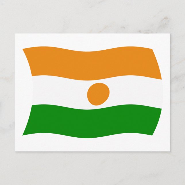 Tarjeta postal de la bandera de Níger (Anverso)