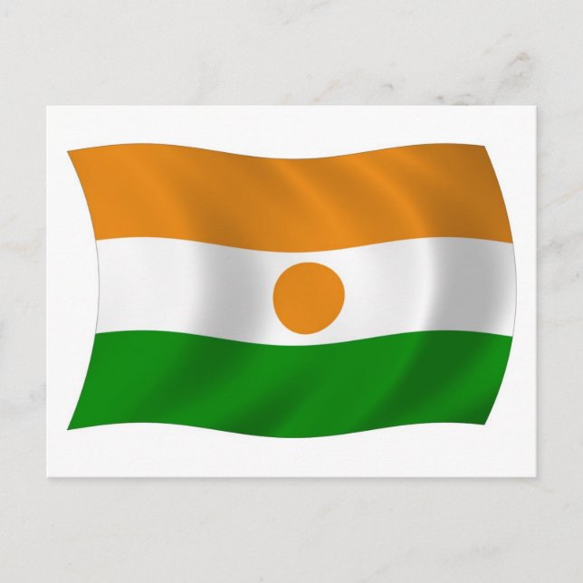 Tarjeta postal de la bandera de Níger (Anverso)