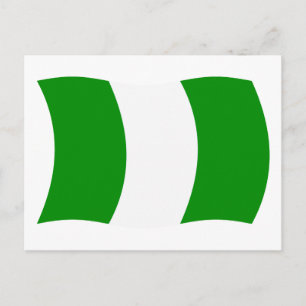 Tarjeta postal de la bandera de Nigeria