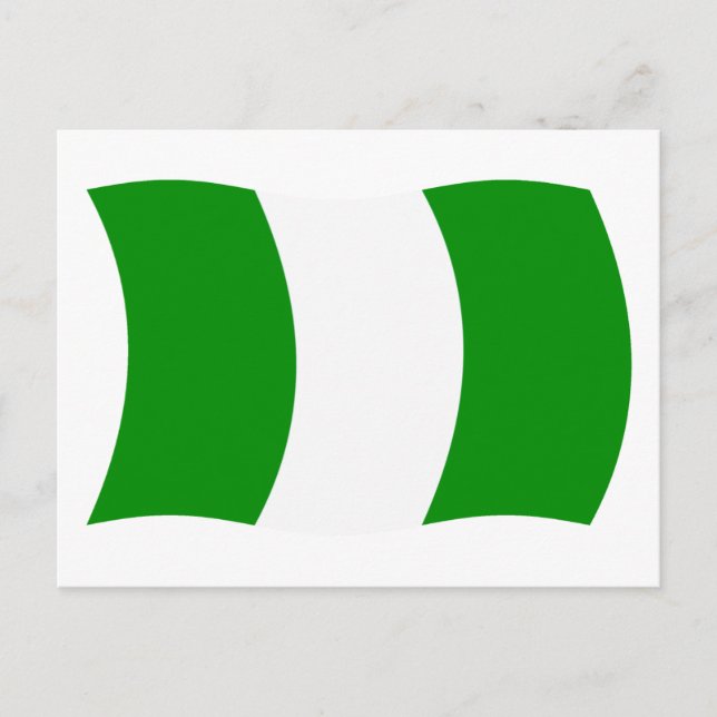 Tarjeta postal de la bandera de Nigeria (Anverso)