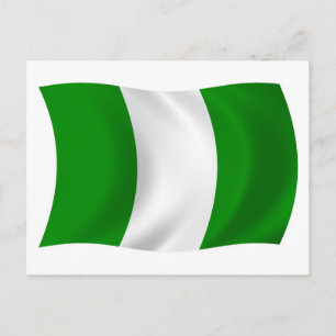 Tarjeta postal de la bandera de Nigeria