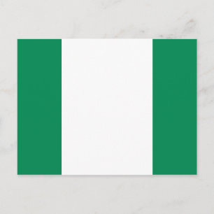 Tarjeta postal de la bandera de Nigeria (nigeriano