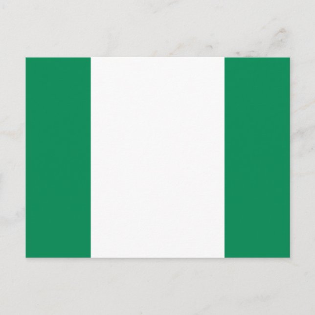 Tarjeta postal de la bandera de Nigeria (nigeriano (Anverso)