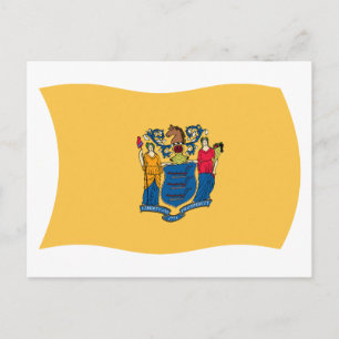 Tarjeta postal de la bandera de Nueva Jersey