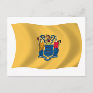 Tarjeta postal de la bandera de Nueva Jersey