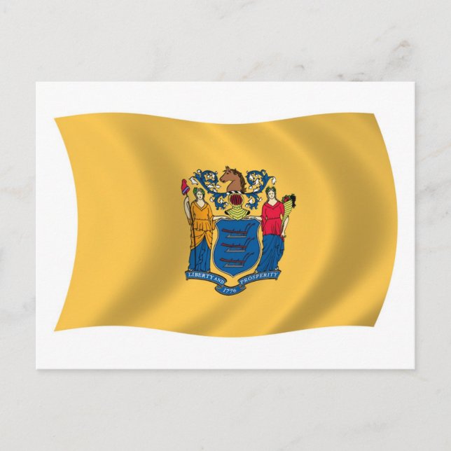 Tarjeta postal de la bandera de Nueva Jersey (Anverso)