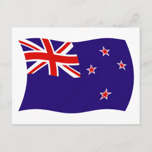 Tarjeta postal de la bandera de Nueva Zelanda