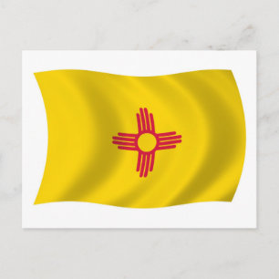 Tarjeta postal de la bandera de Nuevo México