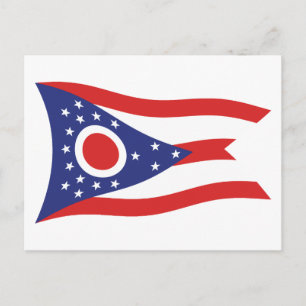 Tarjeta postal de la bandera de Ohio