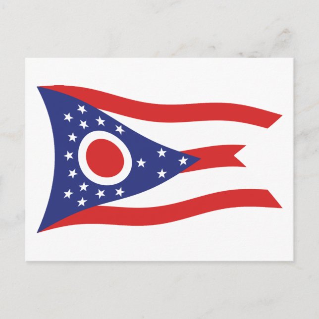 Tarjeta postal de la bandera de Ohio (Anverso)