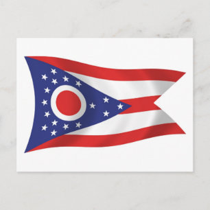 Tarjeta Postal de la Bandera de Ohio