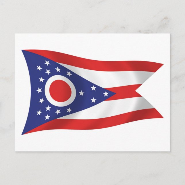 Tarjeta Postal de la Bandera de Ohio (Anverso)