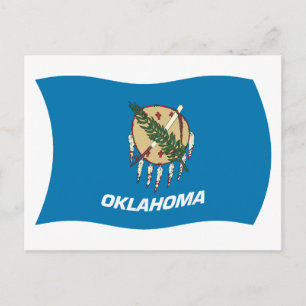 Tarjeta postal de la bandera de Oklahoma