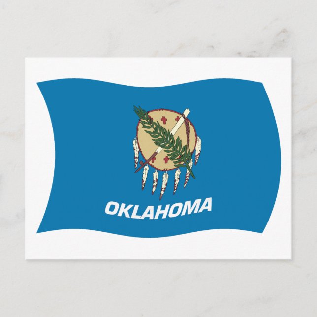 Tarjeta Postal de la Bandera de Oklahoma (Anverso)