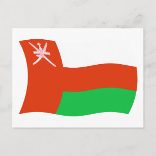 Tarjeta postal de la bandera de Omán