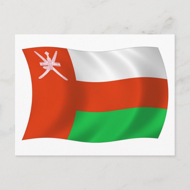 Tarjeta postal de la bandera de Omán (Anverso)
