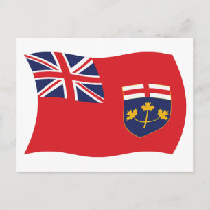 Tarjeta postal de la bandera de Ontario