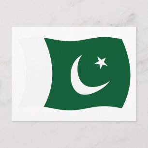 Tarjeta postal de la bandera de Pakistán