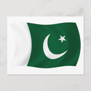 Tarjeta postal de la bandera de Pakistán