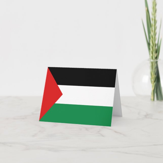 Tarjeta postal de la bandera de Palestina (Anverso)