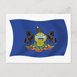 Tarjeta postal de la bandera de Pennsylvania