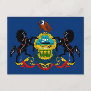 Tarjeta postal de la bandera de Pennsylvania