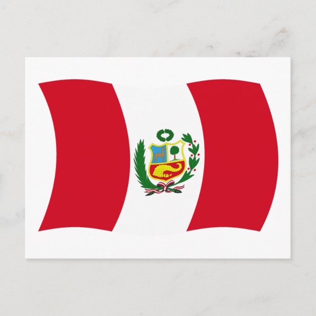Tarjeta postal de la bandera de Perú (Anverso)