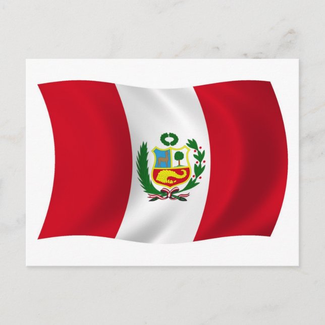 Tarjeta postal de la bandera de Perú (Anverso)