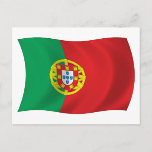 Tarjeta postal de la bandera de Portugal