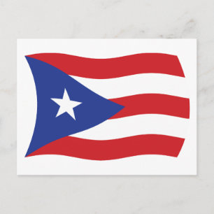Tarjeta Postal de la Bandera de Puerto Rico