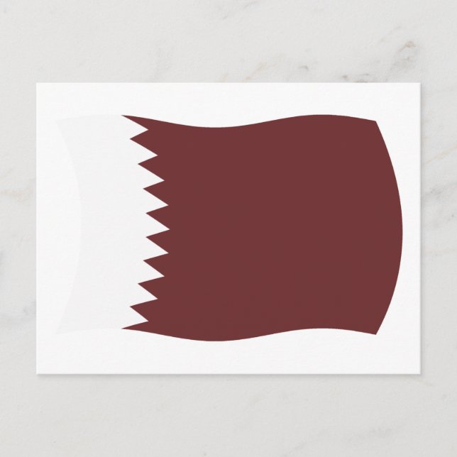Tarjeta postal de la bandera de Qatar (Anverso)