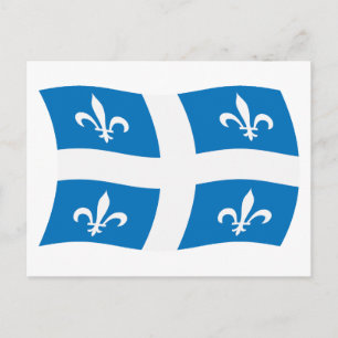 Tarjeta Postal de la Bandera de Quebec
