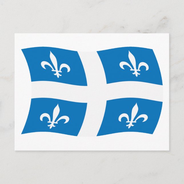 Tarjeta Postal de la Bandera de Quebec (Anverso)