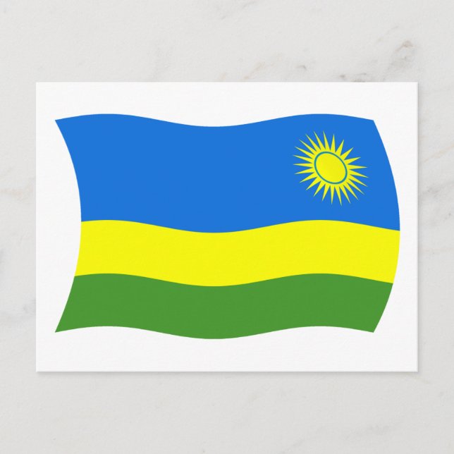 Tarjeta postal de la bandera de Ruanda (Anverso)
