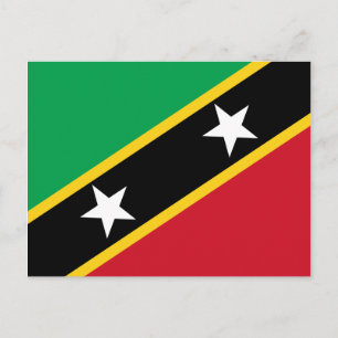 Tarjeta postal de la bandera de San Cristóbal y Ni