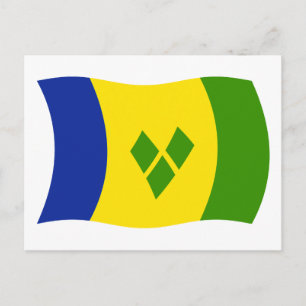 Tarjeta postal de la bandera de San Vicente y las