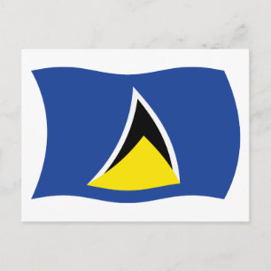 Tarjeta Postal de la Bandera de Santa Lucía