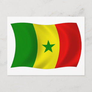 Tarjeta postal de la bandera de Senegal