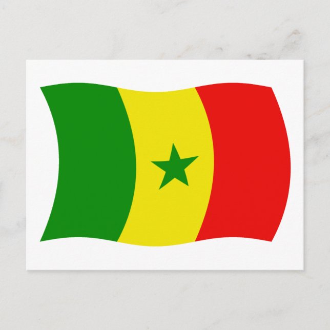 Tarjeta postal de la bandera de Senegal (Anverso)