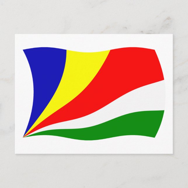 Tarjeta Postal de la Bandera de Seychelles (Anverso)
