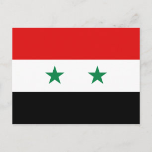 Tarjeta postal de la bandera de Siria