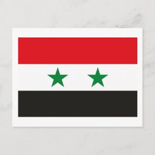 Tarjeta postal de la bandera de Siria